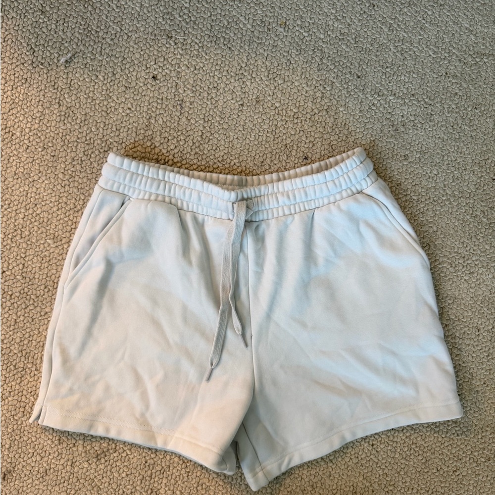 Women's White Sweat Shorts